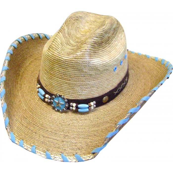 Guata Palm Two-Tone Pinch w/ Turquoise Lace w/ Elastic