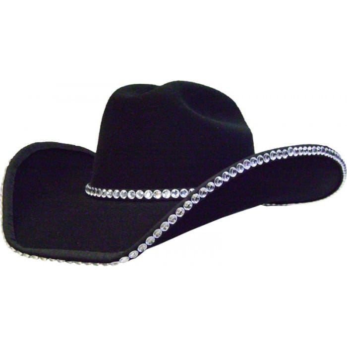 Rhinestone Bound Edge w/ Hat Band (Acrylic - Clear)