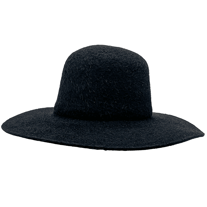 Rabbit Fur Hat Body - Grizzly - Black