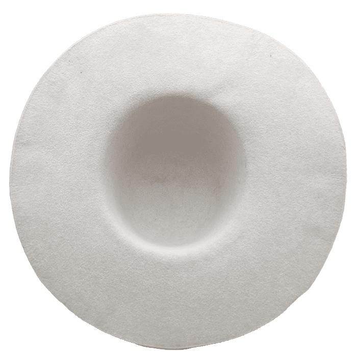 Rabbit Fur Hat Body - Grizzly - White