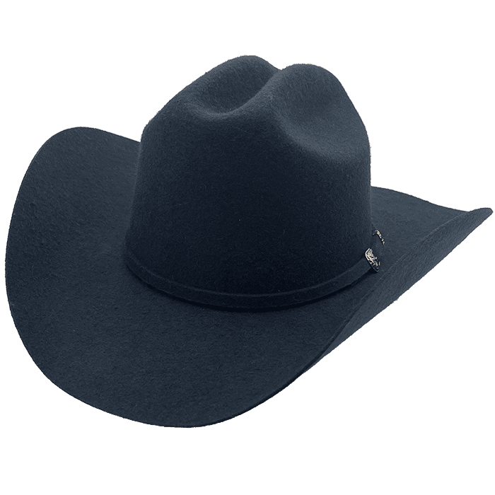 Wool Felt Cattleman with Premium Buckle Set - Oxford Grey