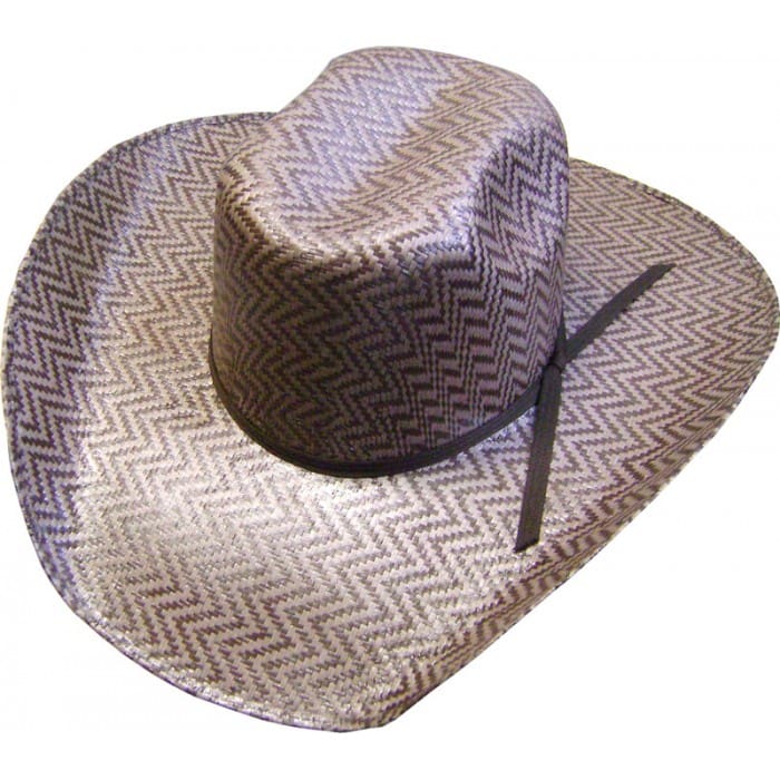 Straw Two-Tone Zig Zag Bull Rider Pro 3 w/ Elastic