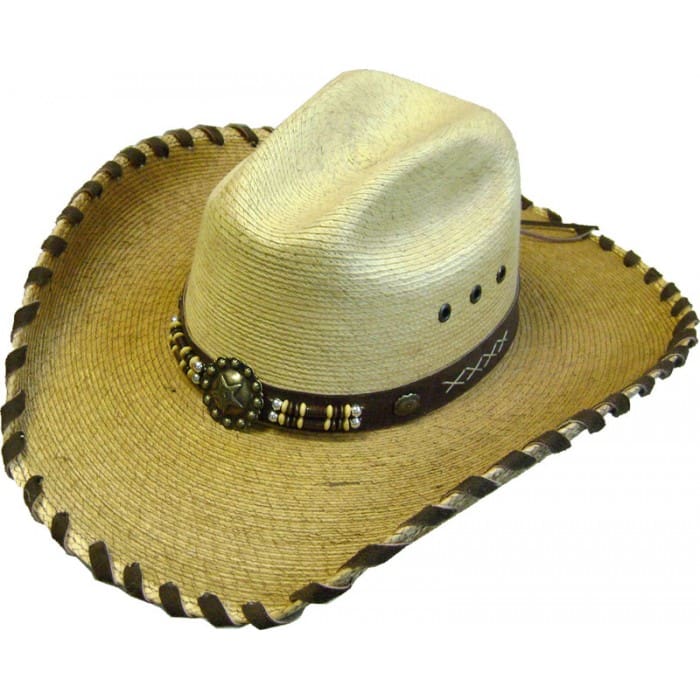 Guata Palm Two-Tone Pinch w/ Brown Lace w/ Elastic