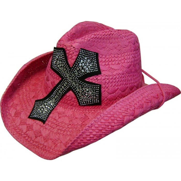 Toyo Rhinestone Cross - Pink