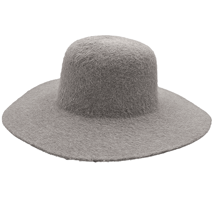 Rabbit Fur Hat Body - Grizzly - Natural Grey