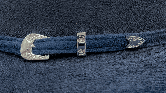 MX Suede Silverton Premium Buckle Set - Navy Blue