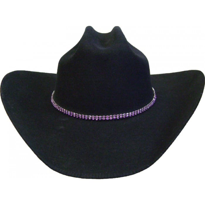 Rhinestone Hat Band - Purple